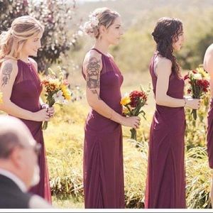 Size 0 maroon/burgundy bridesmaids dress